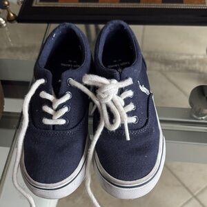 Polo by Ralph Lauren Navy Sneakers with White Laces